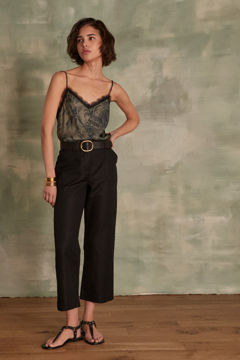 Picture of SELYNA WIDE-LEG LINEN TROUSERS